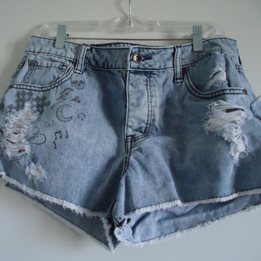 Denim Shorts with a Design